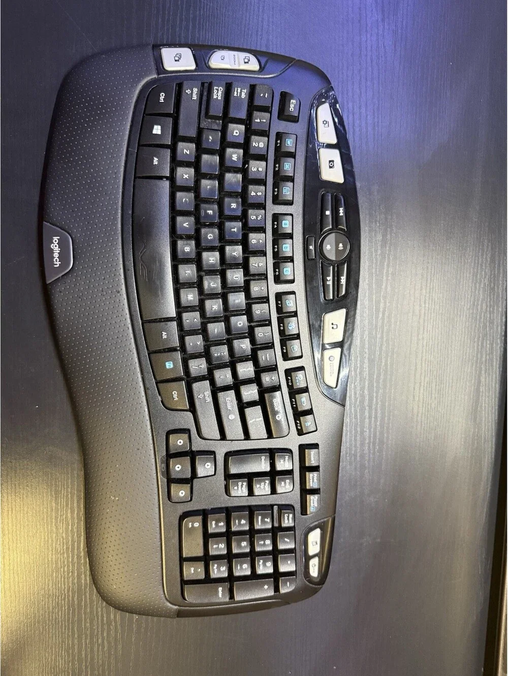 Logitech K350 Wave Wireless Ergonomic Keyboard Y-R0053 No USB Receiver